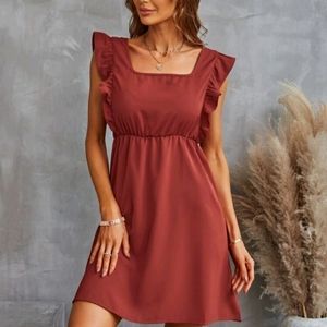 Shein Burnt Orange Gorgeous Summer Dress 🌞🌞